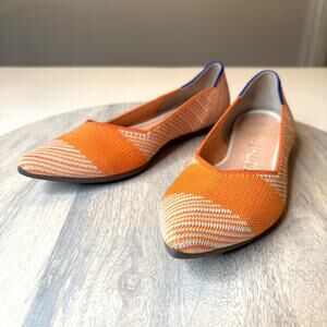 Rothy’s The Point Orange Sherbet Slip On Shoes Flats Women's Size 6.5